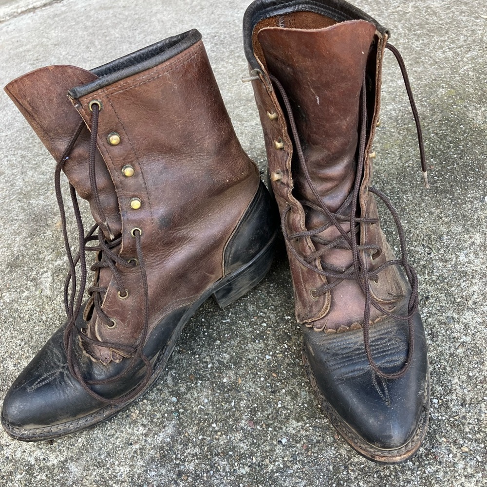 Leather riding boots
